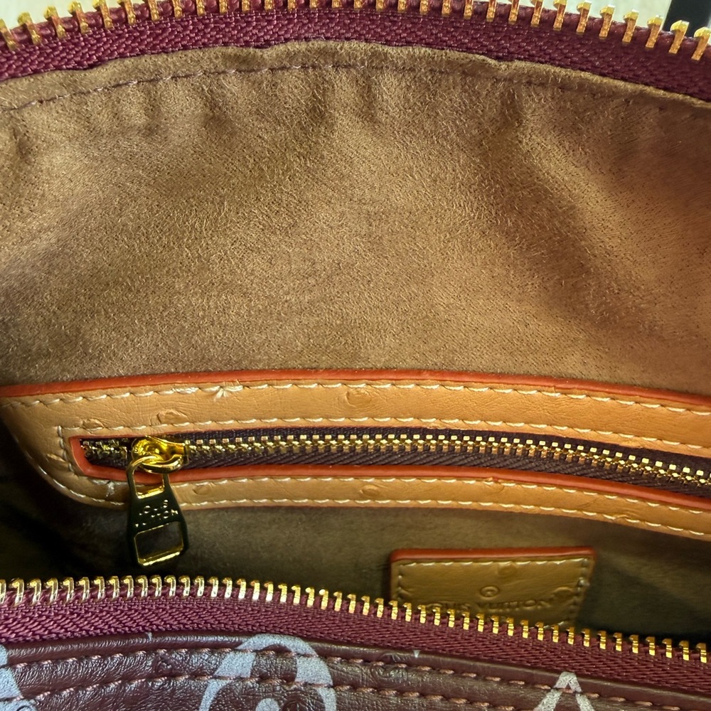 Louis Vuitton Brown Monogram Speedy Satchel with Natural Leather Trim - Picture 5 of 5
